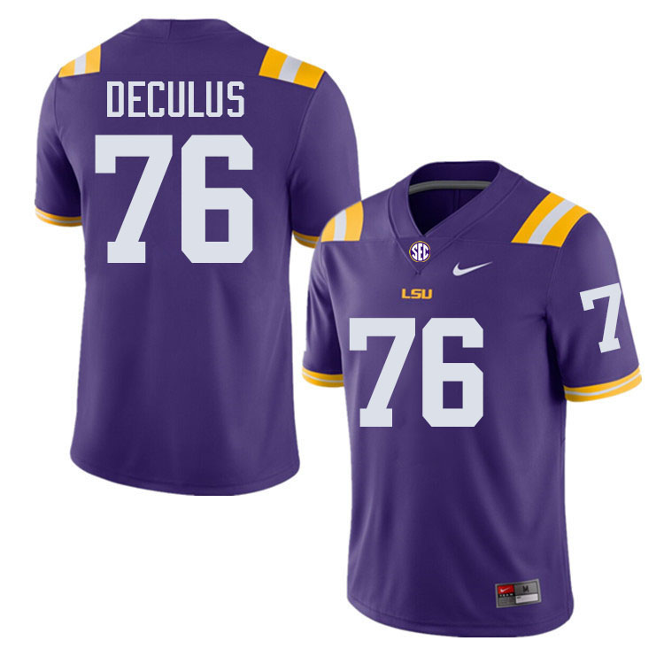 Austin Deculus LSU Tigers Jersey,Louisiana State University Tigers Football Jersey-Purple